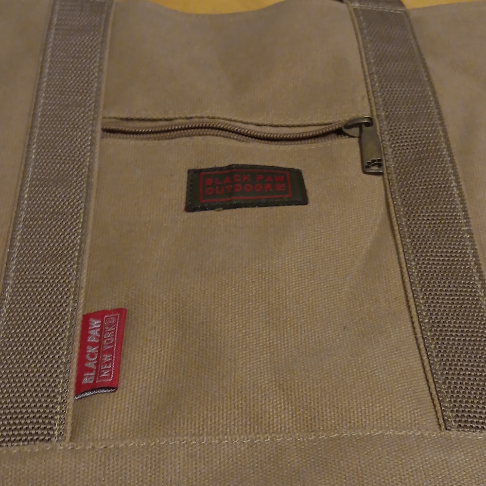 Vintage Black Paw 🐾  Canvas Tote EUC - Picture 2 of 6